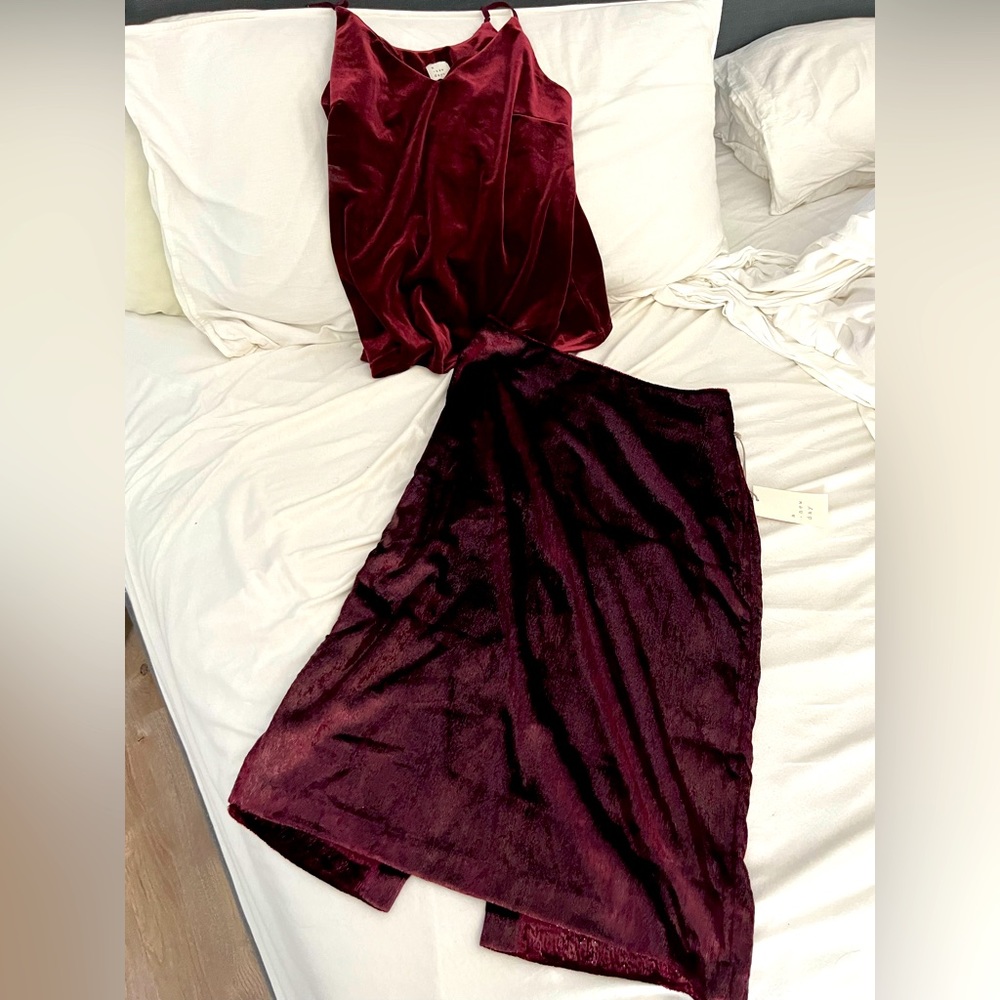 Target outfit (velvet top and pencil skirt) size 4